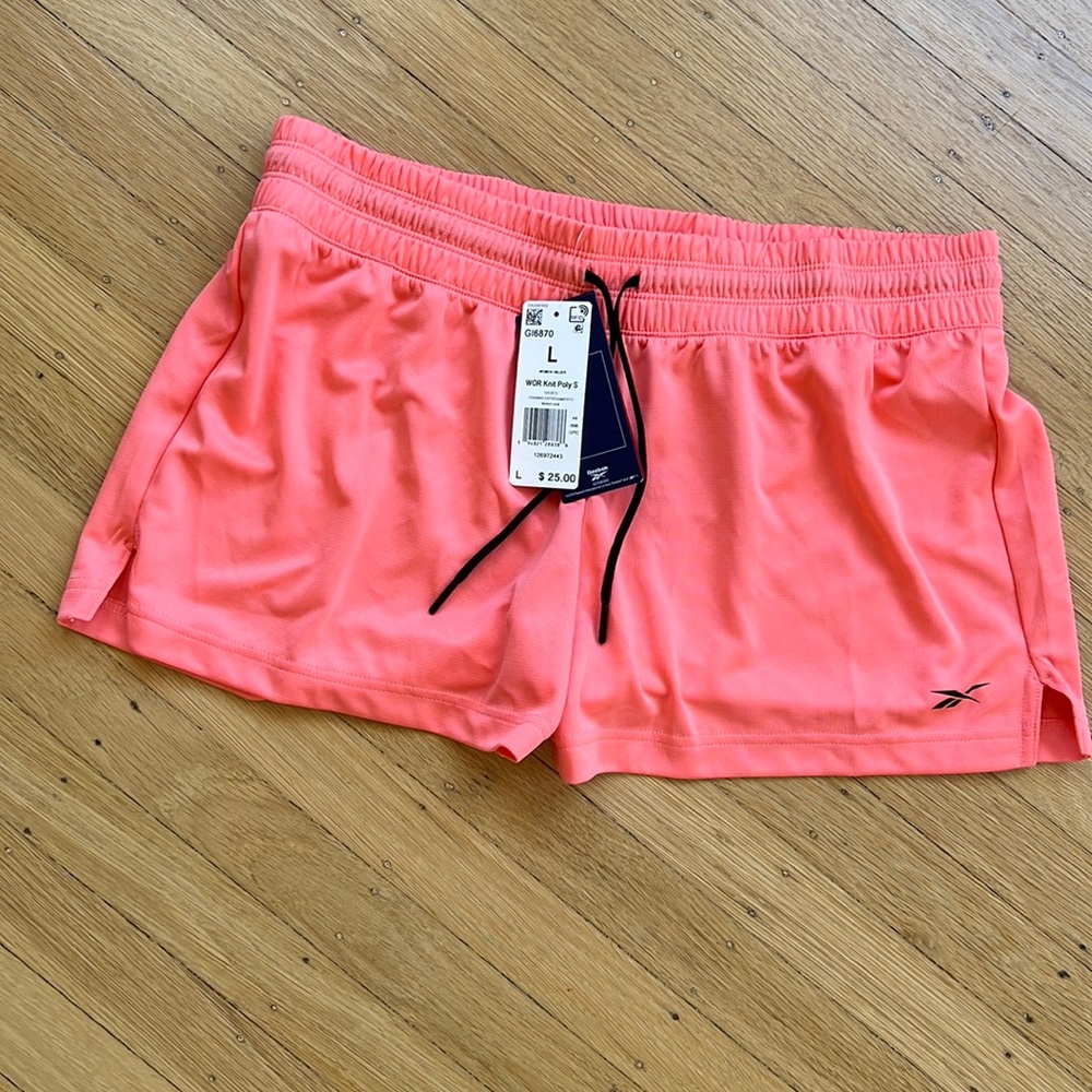 Peachy pink Reebok athletic shorts - NEW NWT